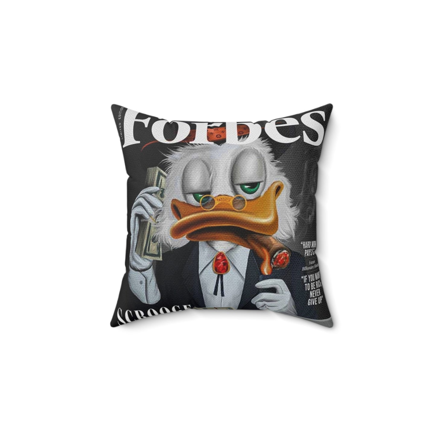 Billionaire Duck - Square Pillow